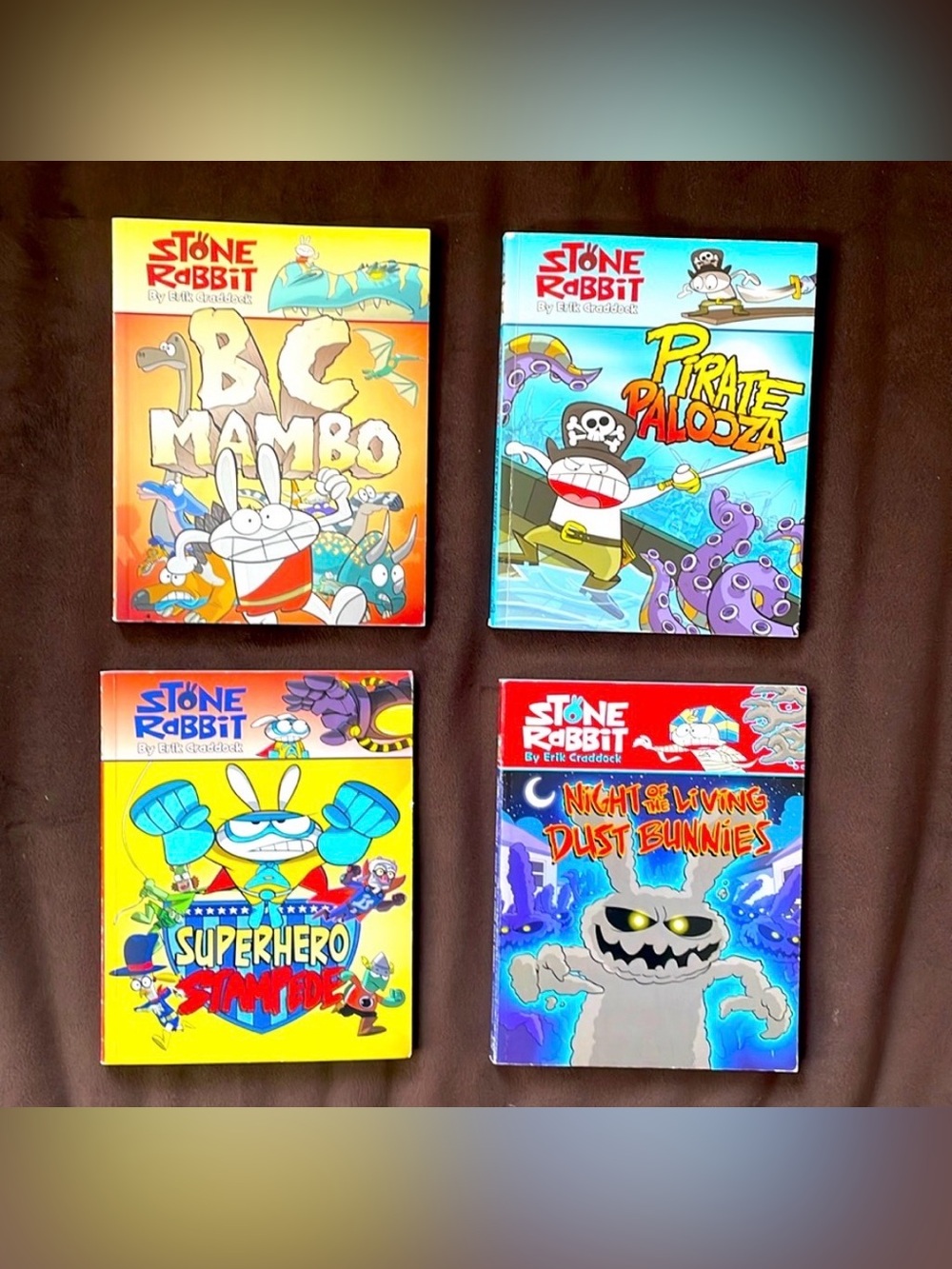 Set of 4 Stone Rabbit Graphic Novels by Erik Craddock & Random House Paperbacks